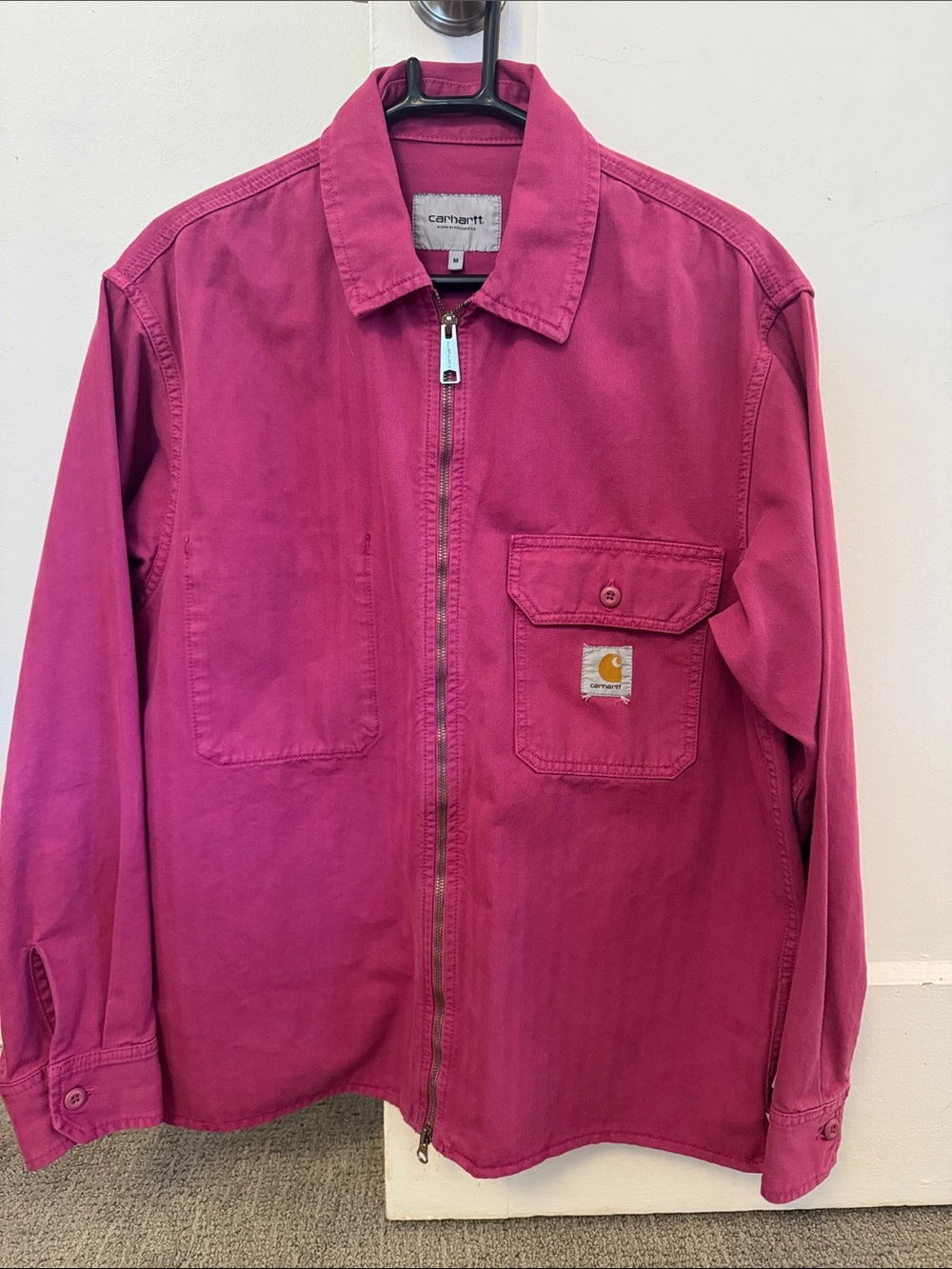 Carhartt Women's Bright Magenta Zip-Front Shirt Jacket